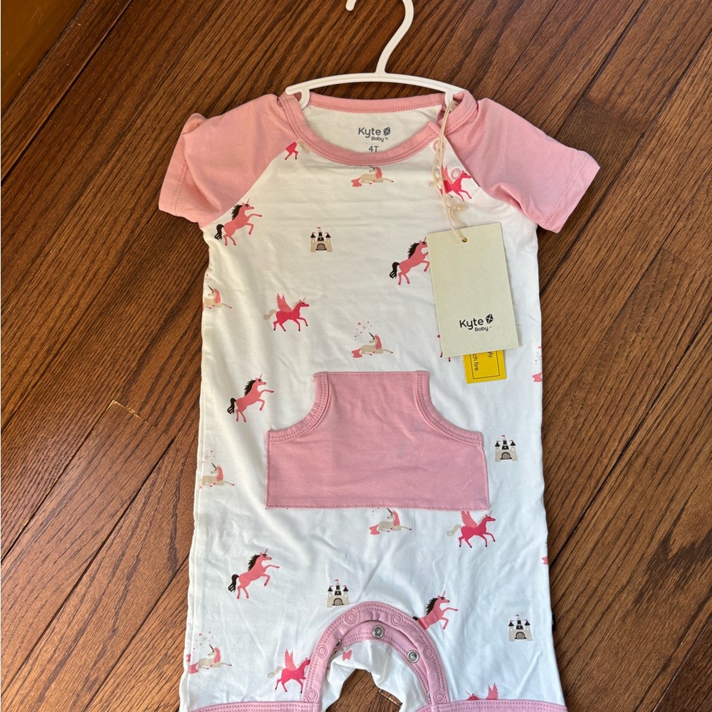 Kyte Baby Pink Unicorn Romper